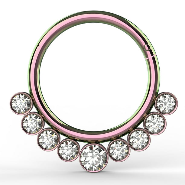 Fake Septum Clip On Nose Ear Ring Segment Helix Tragus Faux Clicker Non·Pie B BA Fake Septum Clip On Nose Ear Ring Segment Helix Tragus Faux Clicker Non·Pie B BA
